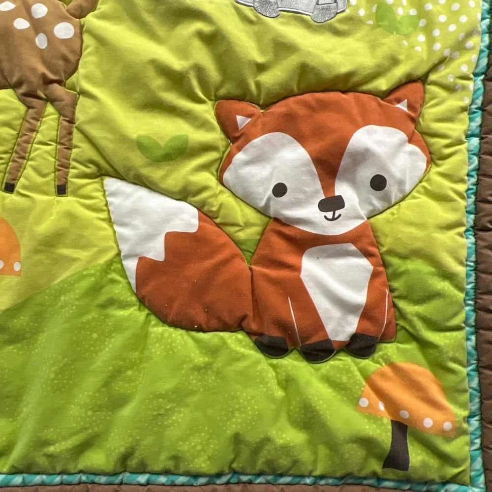 Bedtime Originals Friendly Forest Woodland Baby Quilt Blanket Multi (33